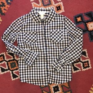 Girls Plaid button down
